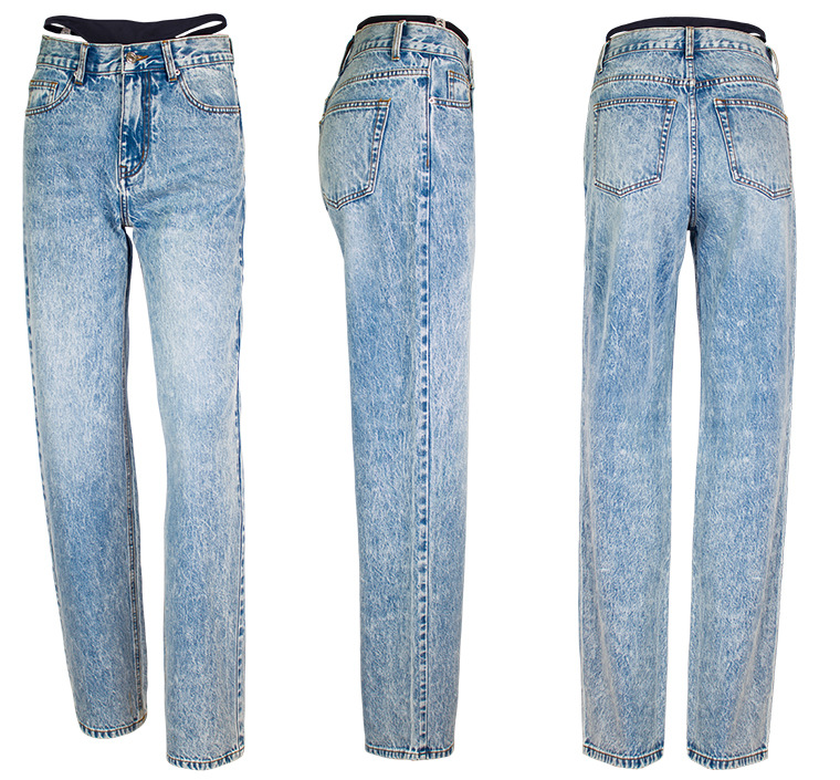 Fake Two-Piece Stitching Strai - đánh giá và giá Streetwear Brand Denim